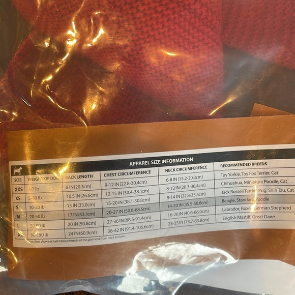 Set of Two Cute Knit Dog Sweaters. Size M. Never worn. Combined in one bag. - Picture 10 of 15